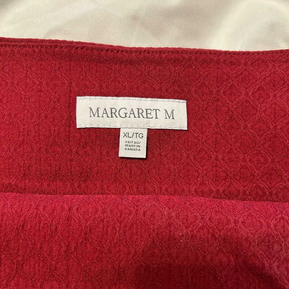 Margaret M Red Textured Skirt